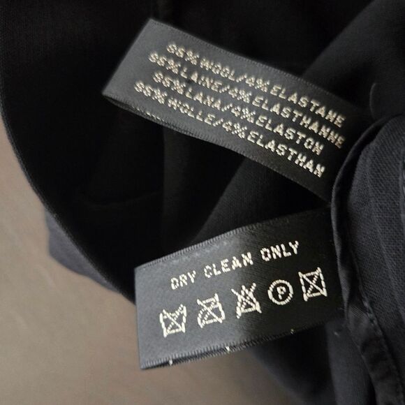 Ralph Lauren Black Label Black Crepe Wool Blend BlazerJacket Size 8 - Picture 12 of 15